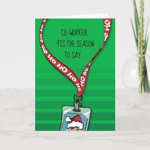 Cartes Pour Fêtes Annuelles Ramasse Mon Cotravailleur Slack Noël Drôle