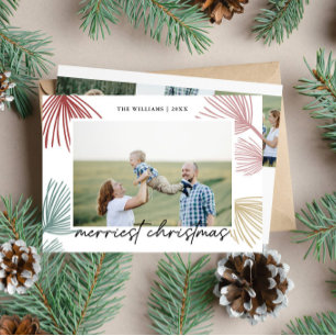 Cartes Pour Fêtes Annuelles Rameaux de pin festifs joyeux noël 4 photos