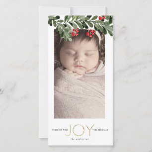 Cartes Pour Fêtes Annuelles Rameaux joyeux de houx