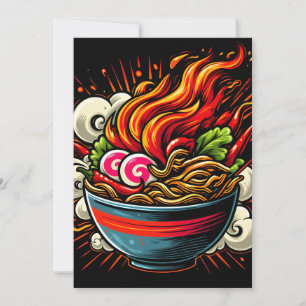 Cartes Pour Fêtes Annuelles Ramen Épicé Art de Rue des Nouilles Japonaises