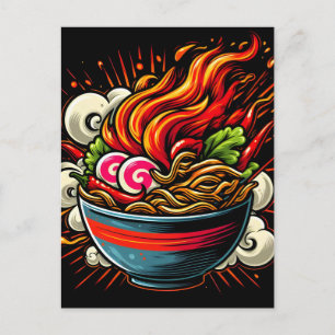 Cartes Pour Fêtes Annuelles Ramen Épicé Art de Rue des Nouilles Japonaises