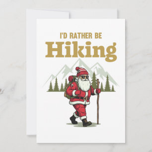 Cartes Pour Fêtes Annuelles Randonnée avec le Père Noël
