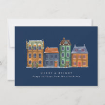 Rangée de maisons par un jour d'hiver