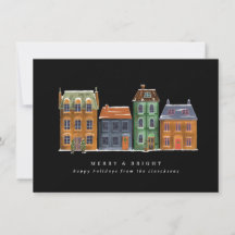 Rangée de maisons par un jour d'hiver