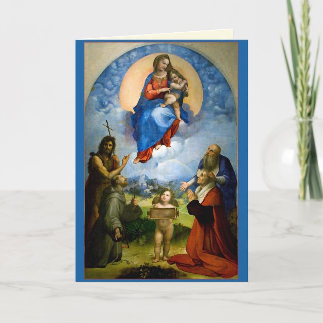 Cartes Pour Fêtes Annuelles Raphael Madonna & Child Christmas Card (Devant)