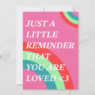 Cartes Pour Fêtes Annuelles Rappel que vous êtes aimé