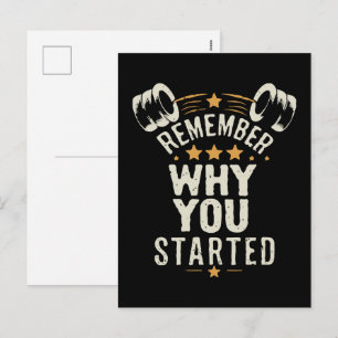 Cartes Pour Fêtes Annuelles Rappelez-vous Pourquoi Vous Avez Commencé. Motivat