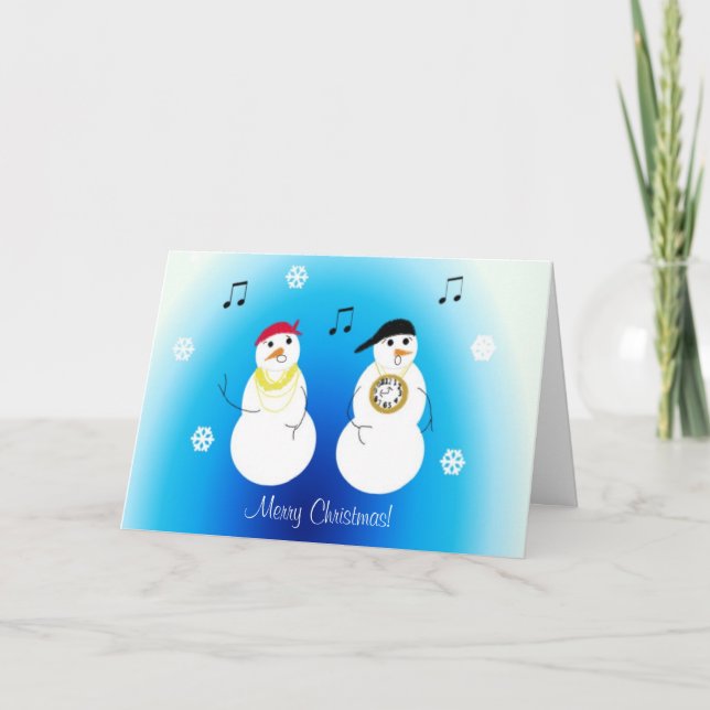 Cartes Pour Fêtes Annuelles Rappeuses de neige (Devant)