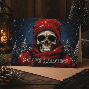 Cartes Pour Fêtes Annuelles Rapprochements de saison Hiver Squelette Époumonan