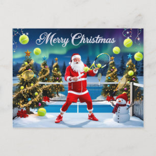 Cartes Pour Fêtes Annuelles Raquettes Festives de Noël de Tennis