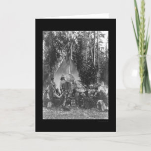 Cartes Pour Fêtes Annuelles Rassemblement avant Noël indien Flathead 1916