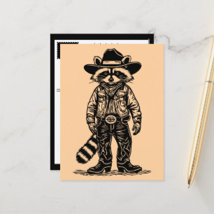 Cartes Pour Fêtes Annuelles raton cow-boy