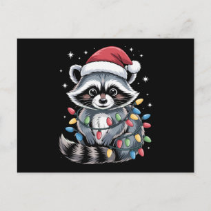 Cartes Pour Fêtes Annuelles Raton de Noël Chapeau de Père Noël Guirlande Lumin