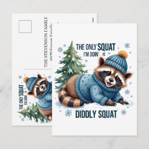 Cartes Pour Fêtes Annuelles Raton laveur personnalisé Noël personnalisé d'hive