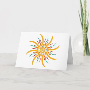 Cartes Pour Fêtes Annuelles rayons solaires