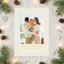 Rayures de Noël Grandmillennial Une Photo