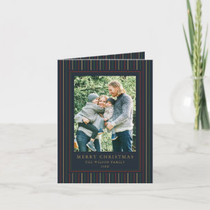 Cartes Pour Fêtes Annuelles Rayures de Noël une photo