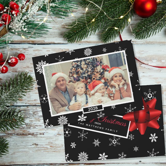 Cartes Pour Fêtes Annuelles Realistic Christmas Gift Custom Photo (Créateur téléchargé)