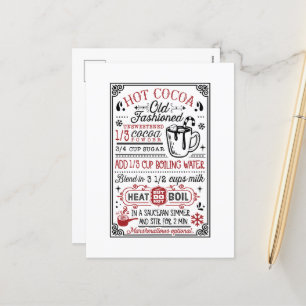 Cartes Pour Fêtes Annuelles Recette de cacao chaud à l'ancienne