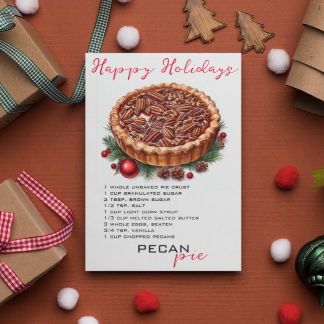 Cartes Pour Fêtes Annuelles Recette de tarte au cacao de Noël (Créateur téléchargé)