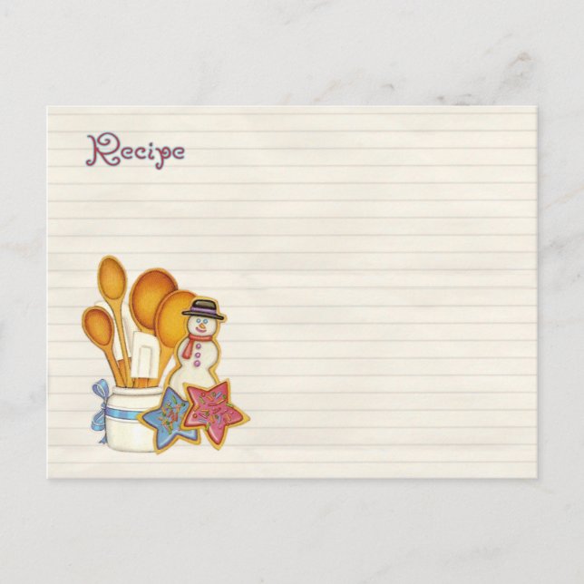 Cartes Pour Fêtes Annuelles recettes biscuits de noël (Devant)