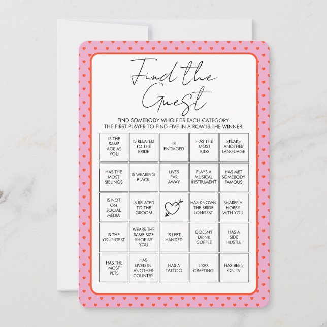 Cartes Pour Fêtes Annuelles Rechercher le jeu d'invités (Devant)