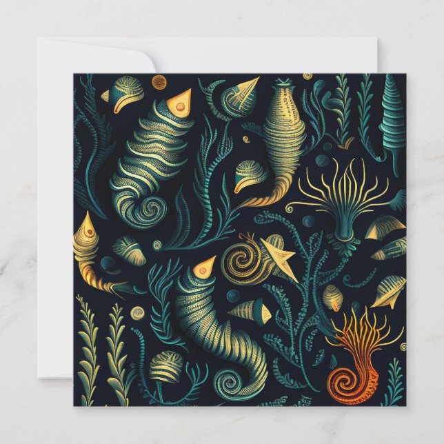 Cartes Pour Fêtes Annuelles Récifs Dorés (Devant)