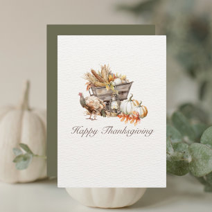 Cartes Pour Fêtes Annuelles Récolte Automnale Élégante Aquarelle Bonne Action 