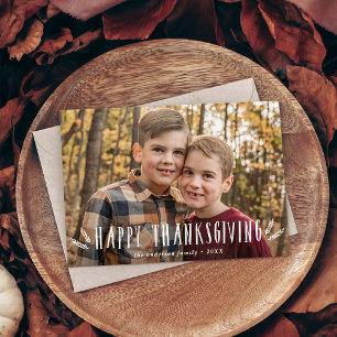 Cartes Pour Fêtes Annuelles Récolte rustique Thanksgiving Photo