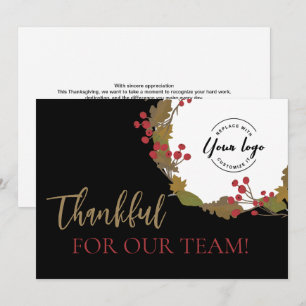 Cartes Pour Fêtes Annuelles Reconnaissant pour notre équipe Employé d'entrepri