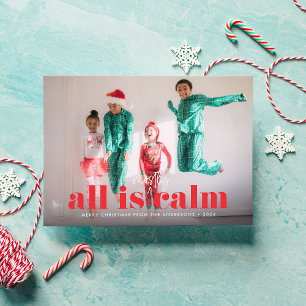 Cartes Pour Fêtes Annuelles Red All est la plupart du temps calme photo simple