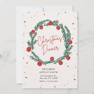 Cartes Pour Fêtes Annuelles Red And Green Illustrative Christmas Party