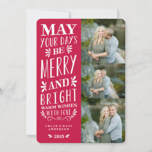 Cartes Pour Fêtes Annuelles Red Be Joyeux Type Holiday