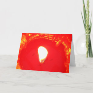 Cartes Pour Fêtes Annuelles Red Candlelight, Flame , Candle, Christmas Love