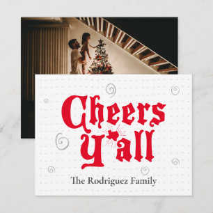 Cartes Pour Fêtes Annuelles Red Cheers Y'all Photo