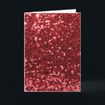 Cartes Pour Fêtes Annuelles Red Faux Glitter<br><div class="desc">Glamorous large red faux glitter.
PLEASE NOTE:  These are flat printed graphics - no raised parts.</div>