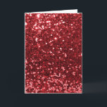 Cartes Pour Fêtes Annuelles Red Faux Glitter<br><div class="desc">Glamorous large red faux glitter.
PLEASE NOTE:  These are flat printed graphics - no raised parts.</div>
