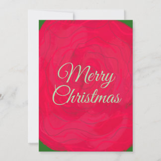 Cartes Pour Fêtes Annuelles Red Floral Merry Christmas