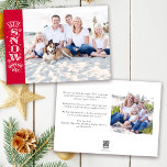 Cartes Pour Fêtes Annuelles Red Funy Let it Snow Beach Photo Noël<br><div class="desc">Carte de vacances photo moderne</div>
