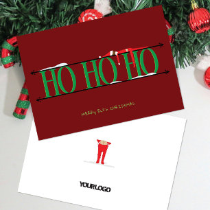 Cartes Pour Fêtes Annuelles Red & Green Elf Shenanigans Entreprise Noël