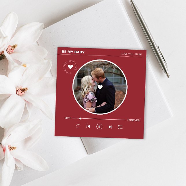 Cartes Pour Fêtes Annuelles Red Heart Forever Love Photo Valentines Day (Red Heart Forever Love Photo Valentines Day Holiday Card)