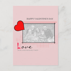 Cartes Pour Fêtes Annuelles Red Heart Love Photo