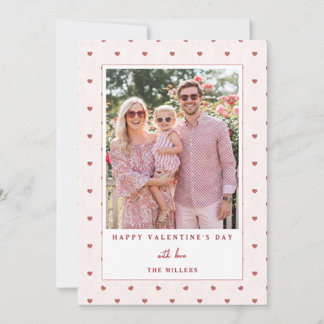 Cartes Pour Fêtes Annuelles Red Hearts Happy Valentine's Day Photo Card (Devant)