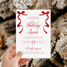 Red Holiday Soirée Main Drag Whimsical Bows