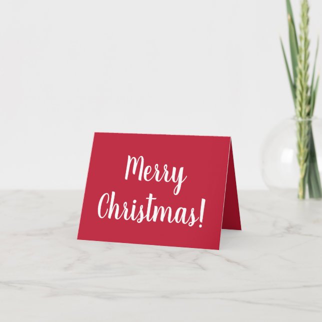 Cartes Pour Fêtes Annuelles Red Joyeux Noël Amour de Père Noël Personnalisé (Devant)