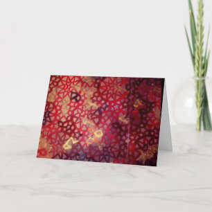 Cartes Pour Fêtes Annuelles Red Lattice Greeting Card (salutation inside)