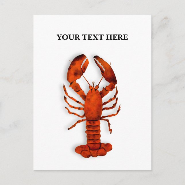 Cartes Pour Fêtes Annuelles Red Lobster Postcard (Devant)