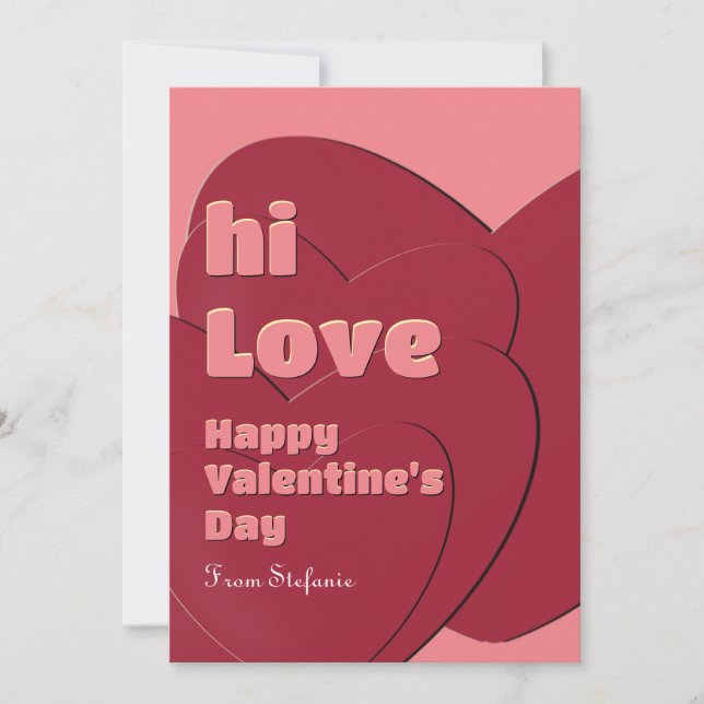 Cartes Pour Fêtes Annuelles Red Love Valentine's Day Card pour Ami Spécial (Devant)