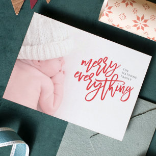 Cartes Pour Fêtes Annuelles Red Merry Tout Noël Photo