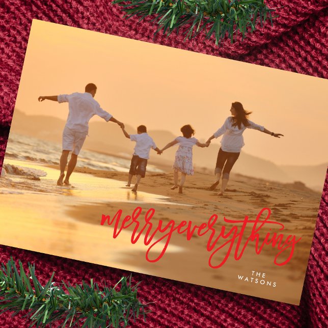 Cartes Pour Fêtes Annuelles Red Merry Tout Photo (Créateur téléchargé)